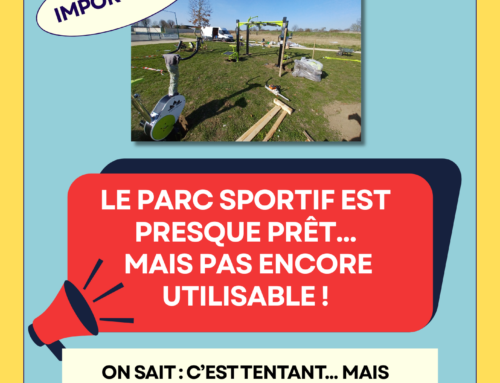 Parc sportif : ouverture lundi – ne pas utiliser avant
